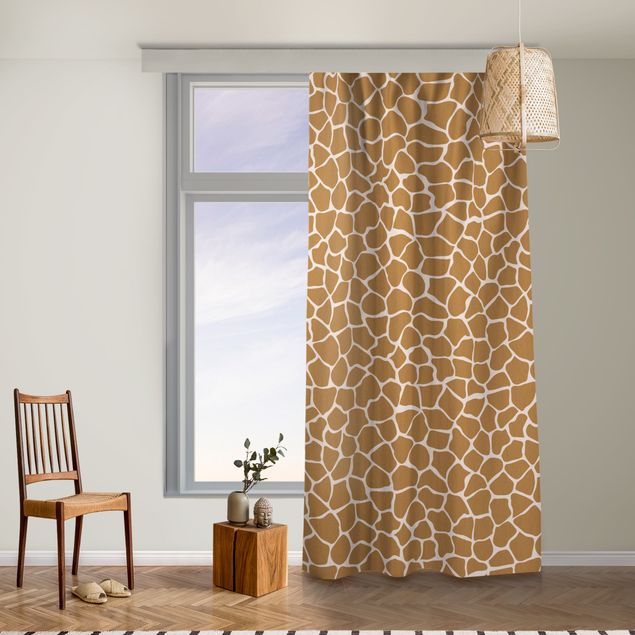 moderne gordijnen grote ramen Giraffe Pattern