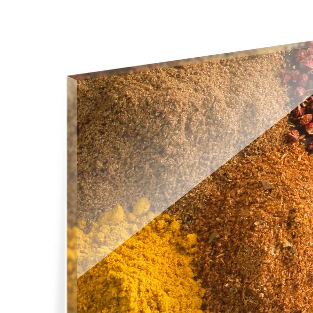Glasschilderijen - 4-delig Exotic Spices