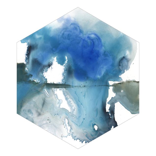 Hexagon Behang Glacier Melt I