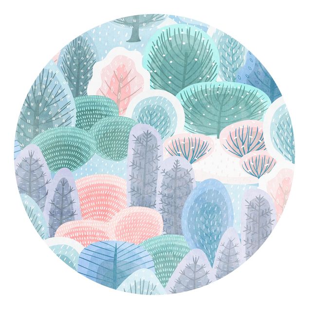 Behangcirkel Happy Forest In Pastel