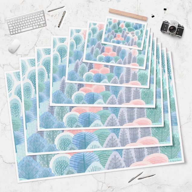 Posters Happy Forest In Pastel