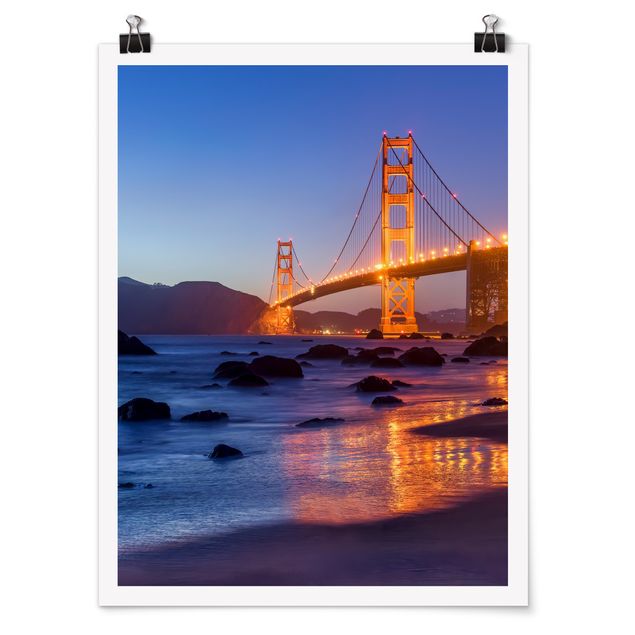 Posters Golden Gate Bridge At Dusk
