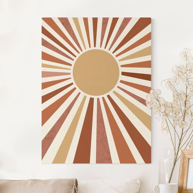 Canvas schilderijen - Goud Golden Sun Rays