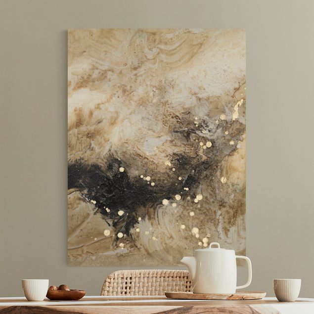 Canvas schilderijen - Goud Golden Quicksand