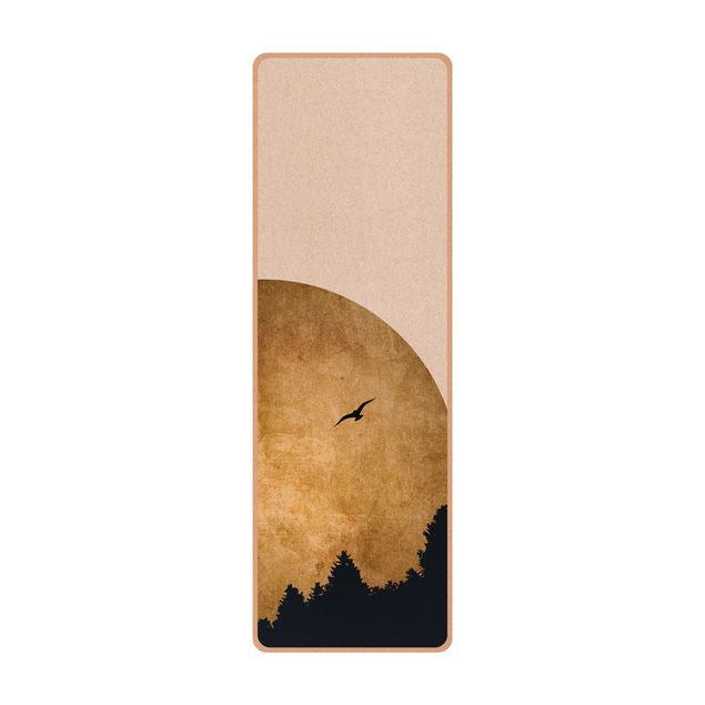 Yogamat kurk Gold Moon In The Forest