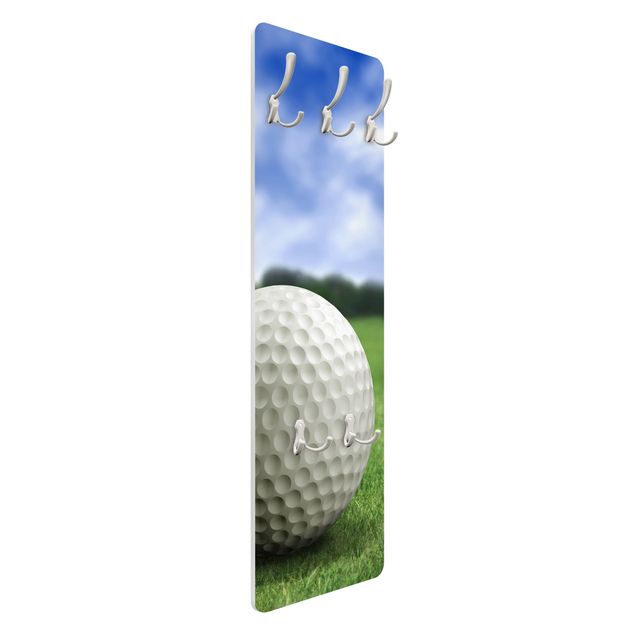 Wandkapstokken houten paneel Golf ball