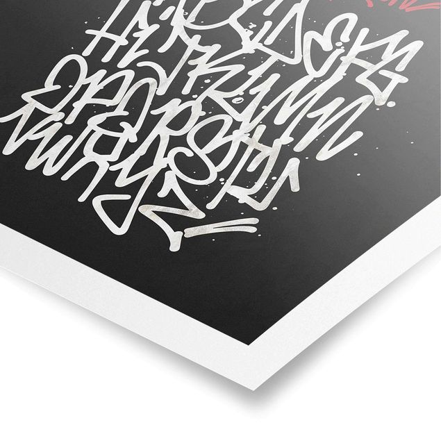 Poster - Graffiti Art Alphabet - Quadrat 1:1