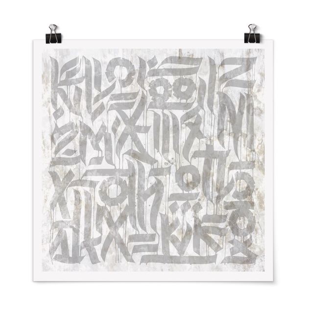 Poster - Graffiti Art Calligraphy - Quadrat 1:1