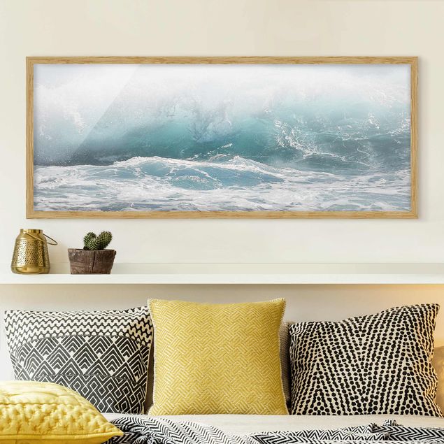 Ingelijste posters Large Wave Hawaii