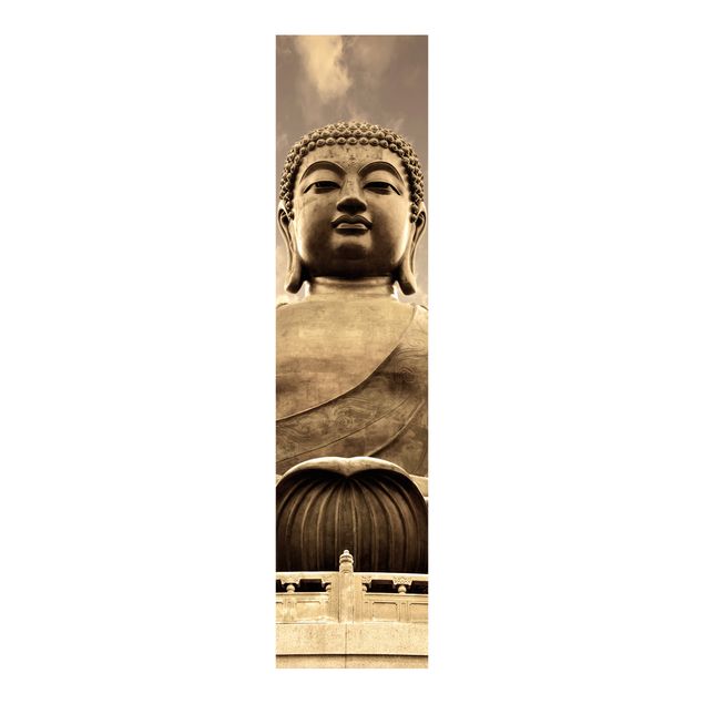 Schuifgordijnen Big Buddha Sepia