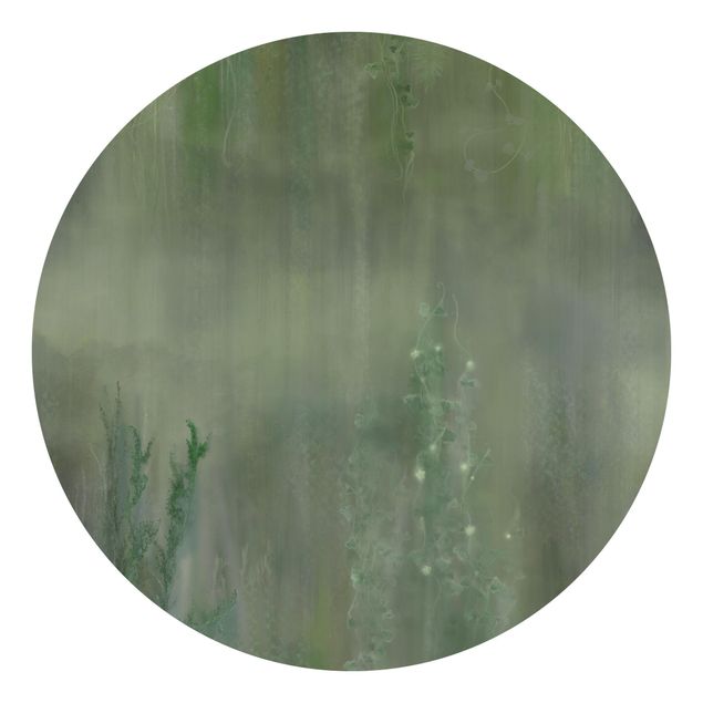 Behangcirkel - Green Mystical Fantasy