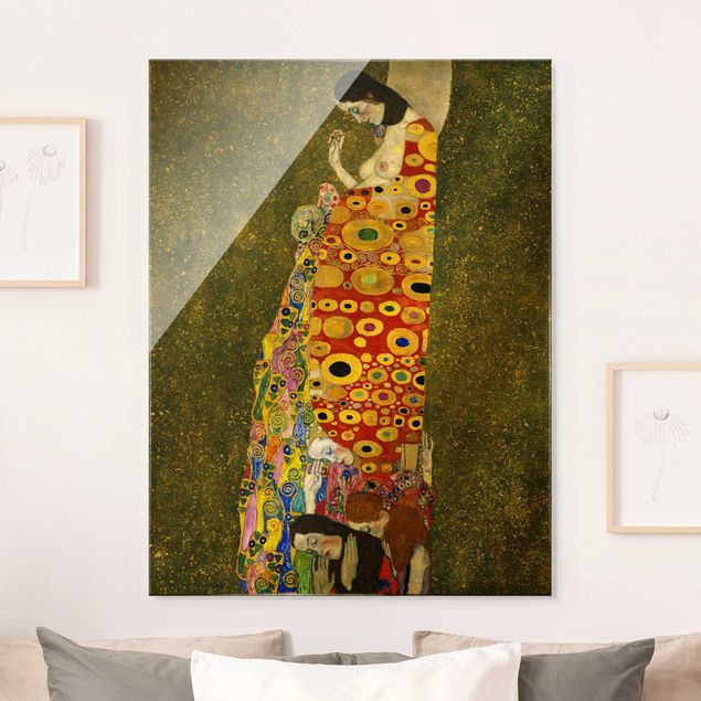 Glas Magnettafel Gustav Klimt - Hope II