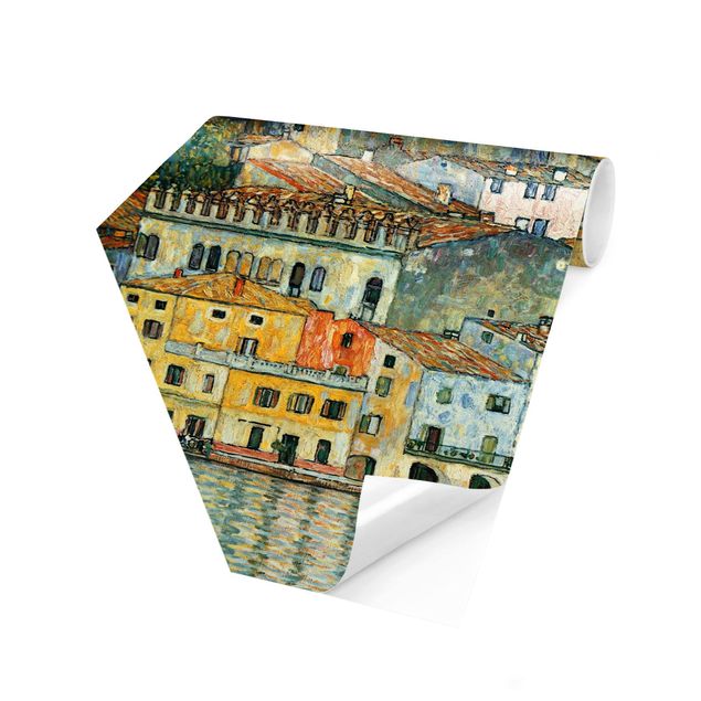 Hexagon Behang Gustav Klimt - Malcesine On Lake Garda