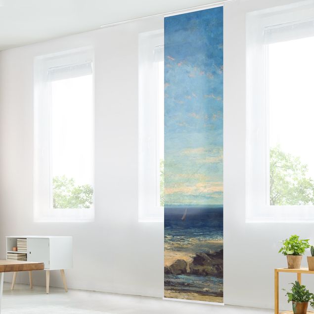 Schuifgordijnen Gustave Courbet - The Sea - Blue Sea, Blue Sky
