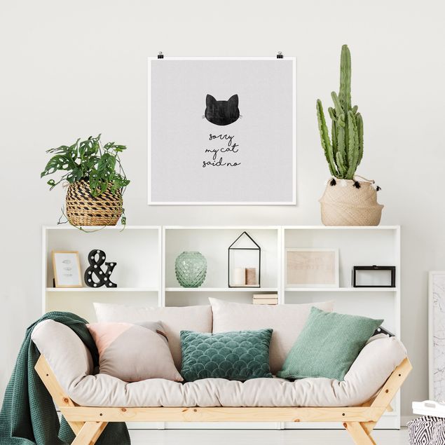 Posters Pet Quote Sorry My Cat Said No