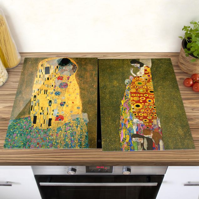 Kookplaat afdekplaten Gustav Klimt - Kiss And Hope