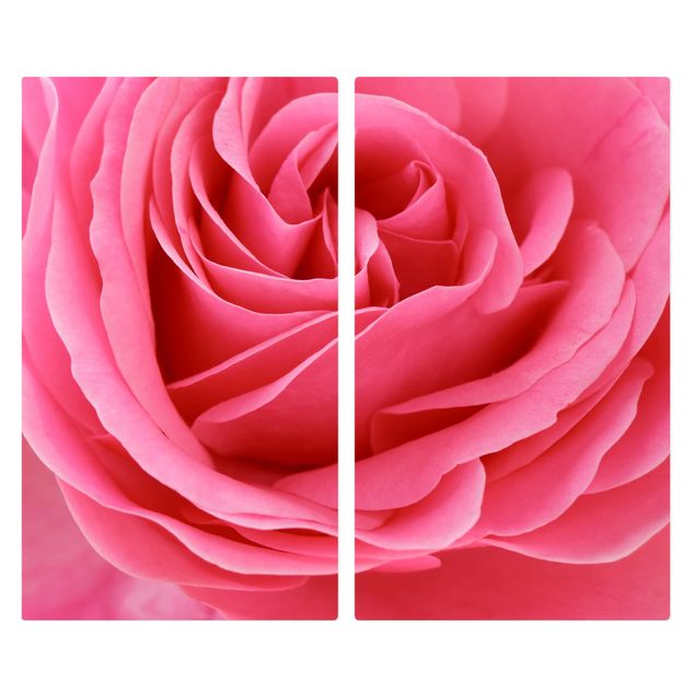 Kookplaat afdekplaten Lustful Pink Rose
