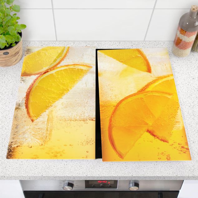 Kookplaat afdekplaten Orange On Ice
