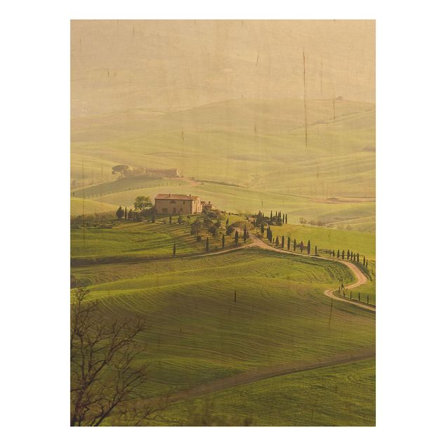 Houten schilderijen Chianti Tuscany