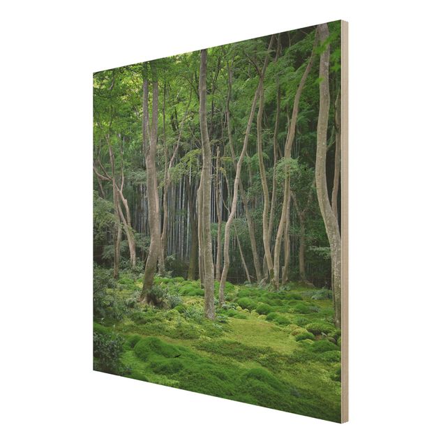 Houten schilderijen Japanese Forest
