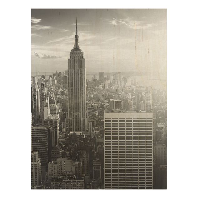 Houten schilderijen Manhattan Skyline