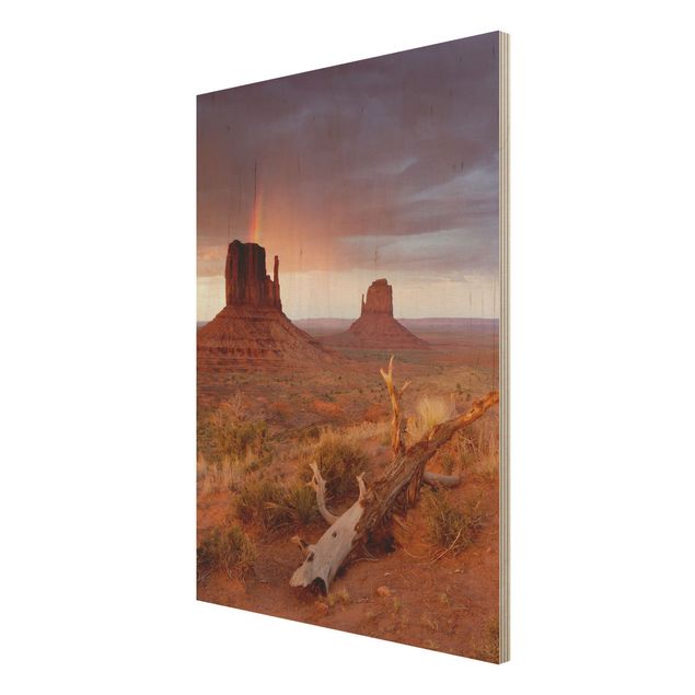 Houten schilderijen Monument Valley At Sunset