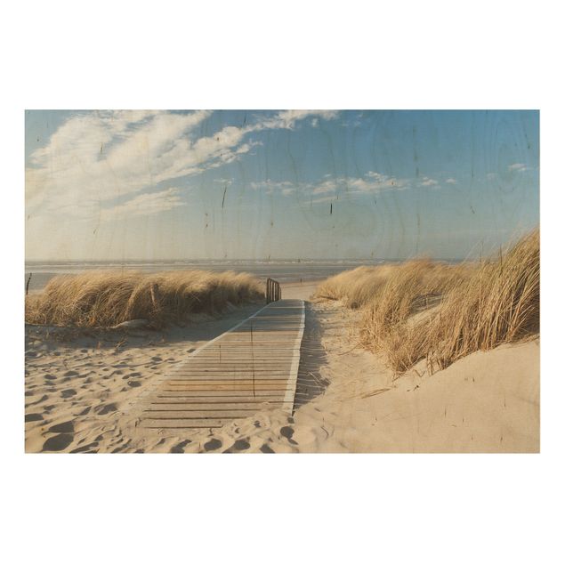 Houten schilderijen Baltic Sea Beach
