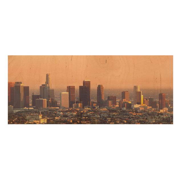Houten schilderijen Skyline Of Los Angeles