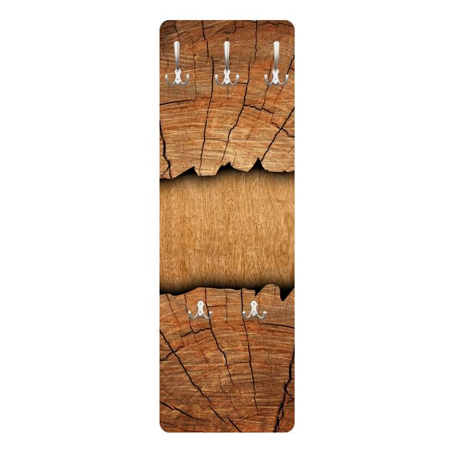 Wandkapstokken houten paneel Wooden structure