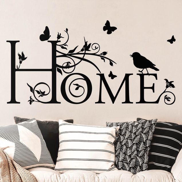 Muurstickers Home floral