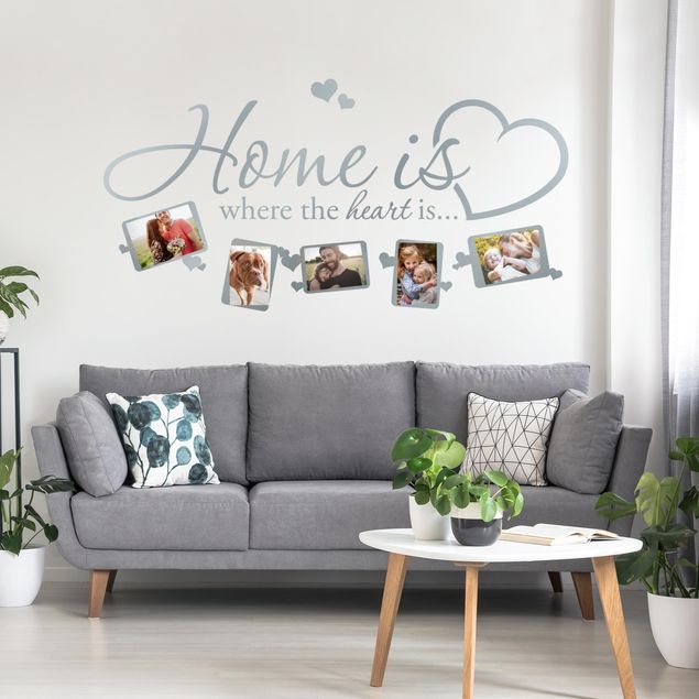 Muurstickers spreuken en quotes Home is where the heart is - Picture Frame
