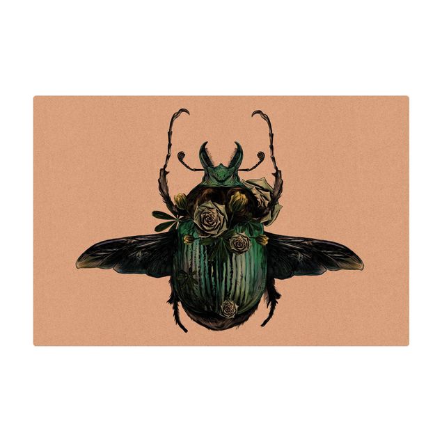 Kurk mat Illustration Floral Beetle