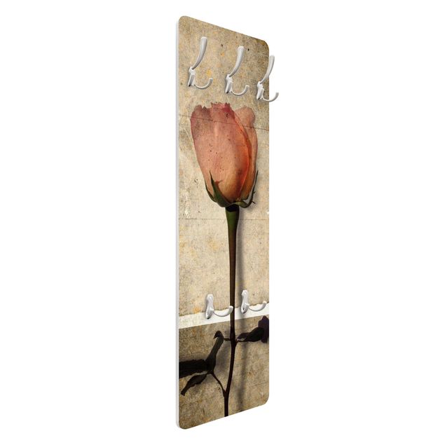 Wandkapstokken houten paneel Inner Rose