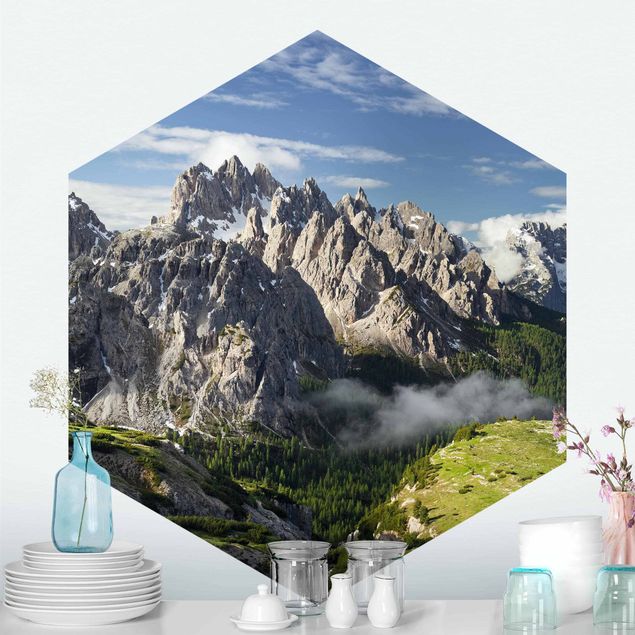 Hexagon Behang Italian Alps