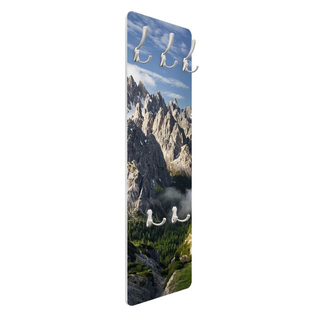 Wandkapstokken houten paneel Italian Alps