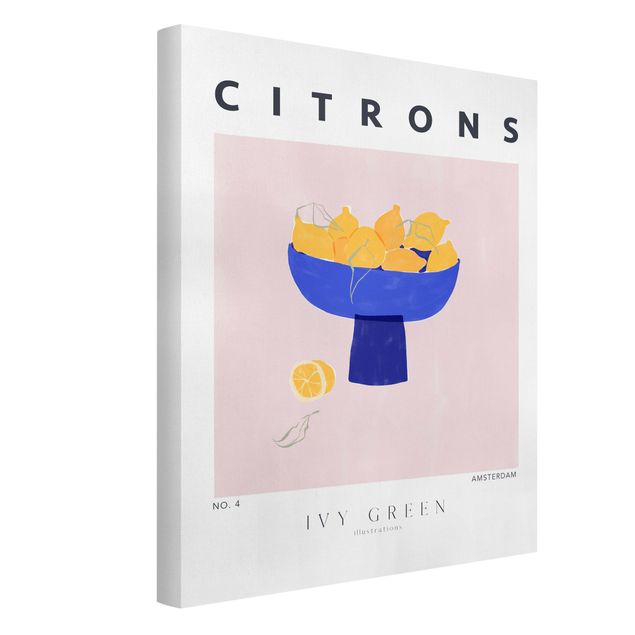 Canvas schilderijen - Ivy Green Illustrations - Citrons
