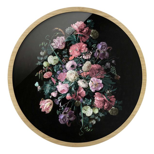 Rond schilderijen Jan Davidsz de Heem - Bouquet di fiori scuro