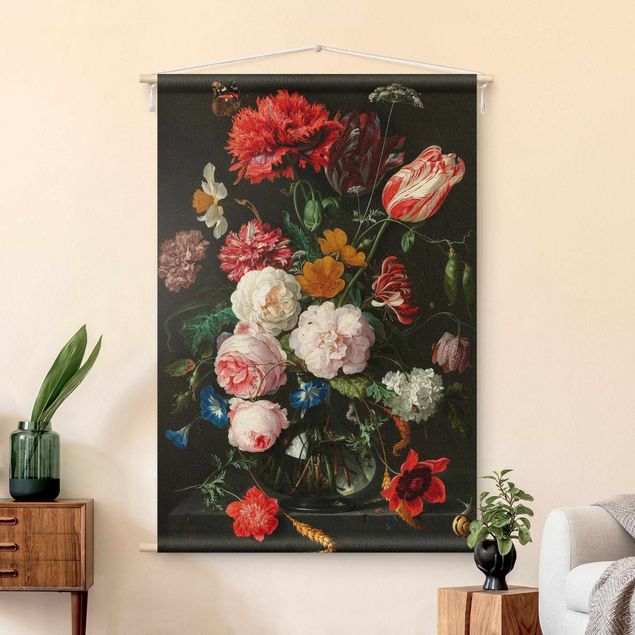 Wandkleed xxl Jan Davidsz De Heem - Still Life With Flowers In A Glass Vase