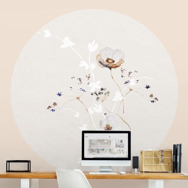 Behangcirkel Japanese Ikebana
