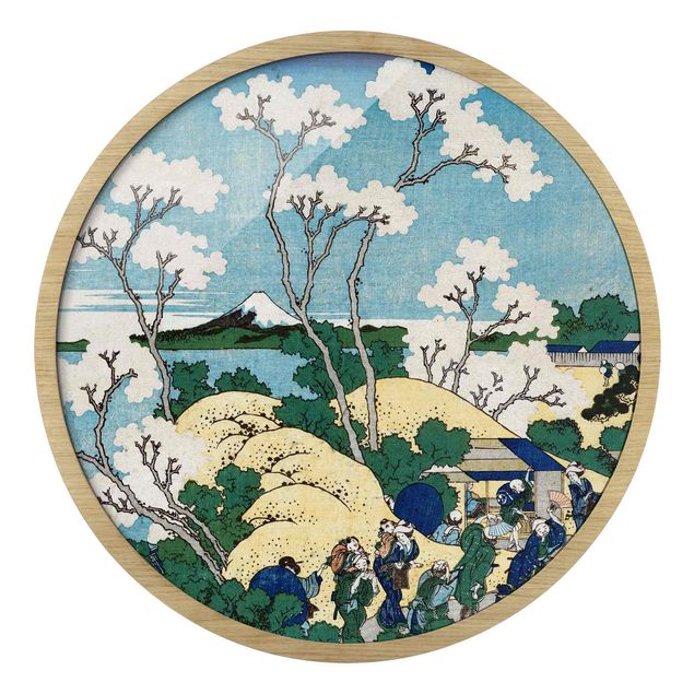 Rond schilderijen Katsushika Hokusai - Il Fuji da Gotenyama