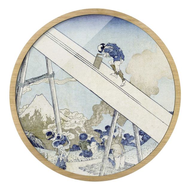 Rond schilderijen Katsushika Hokusai - Sulle montagne Totomi