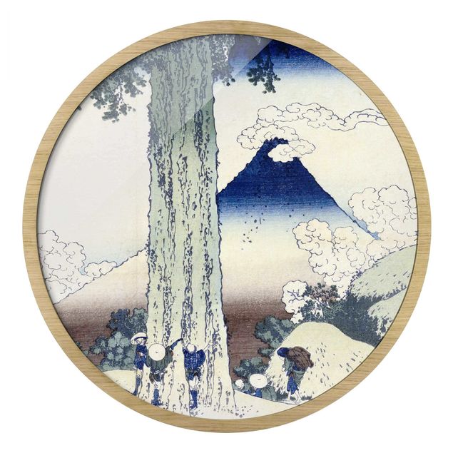 Rond schilderijen Katsushika Hokusai - Passo Mishima nella provincia Kai