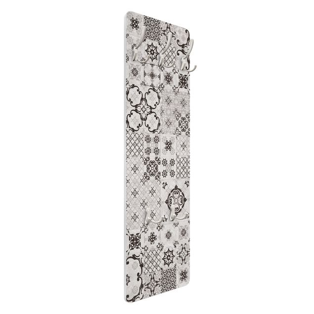 Wandkapstokken houten paneel Ceramic Tiles Agadir Grey