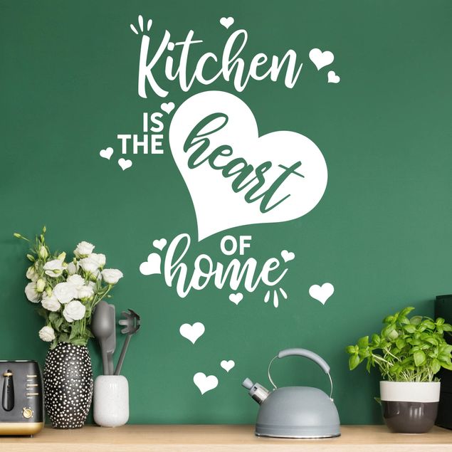 Muurstickers Kitchen Is The Heart Of Home