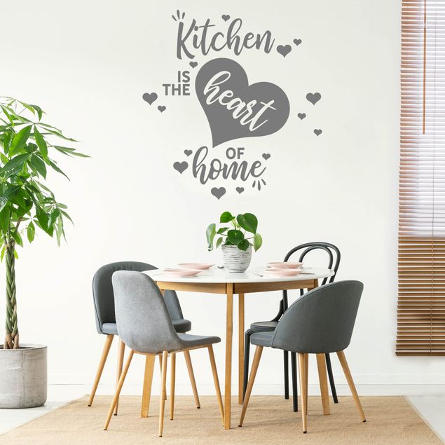Muurstickers familie Kitchen Is The Heart Of Home