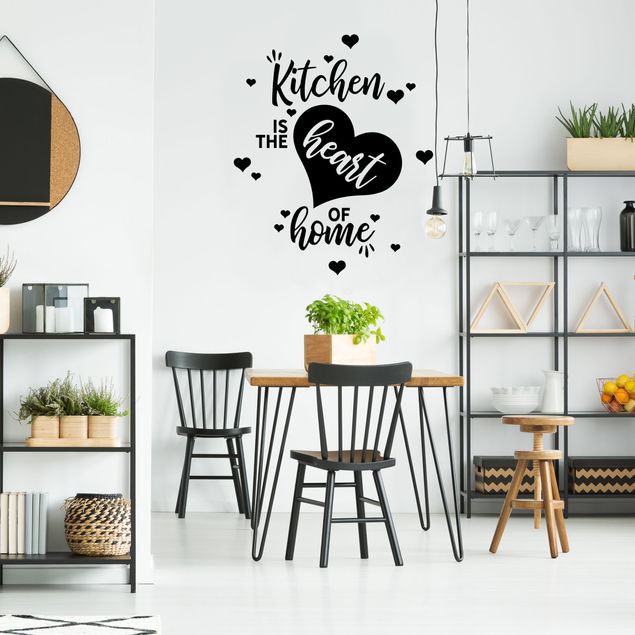 Muurstickers huis Kitchen Is The Heart Of Home