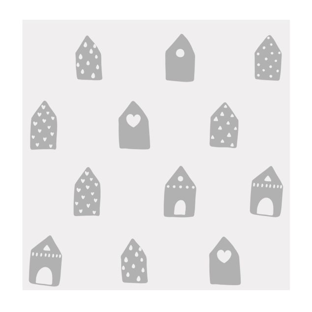 Raamfolie - Small Houses Pattern