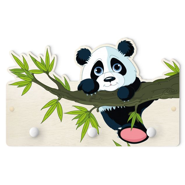Wandkapstokken voor kinderen Climbing Panda