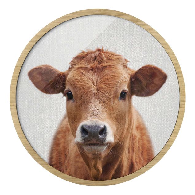 Rond schilderijen Cow Kathrin