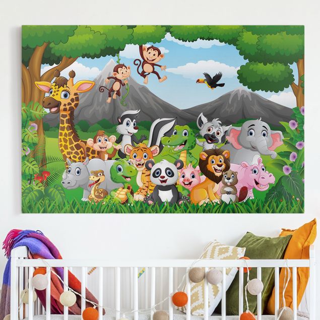 Canvas schilderijen Wild Jungle Animals